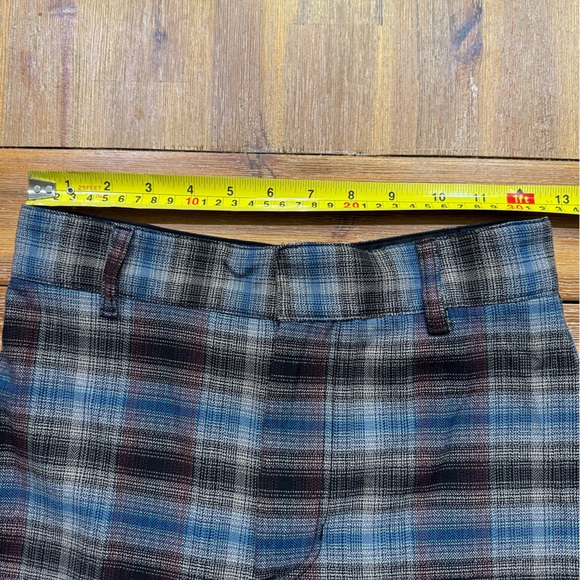 Free People Multicolor Flared Leg Plaid Trousers. Size 2 - Picture 4 of 7